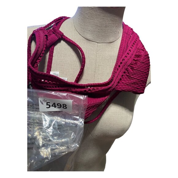 Robin Piccone Halter Swimwear XS Top Orchid Cross-Back - Picture 5 of 10